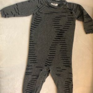 Baby boy grey and black knit jumper